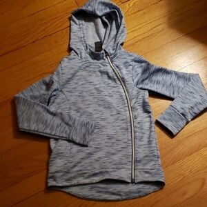 Champion Blue Hoodie with off side zipper, size medium 7-8